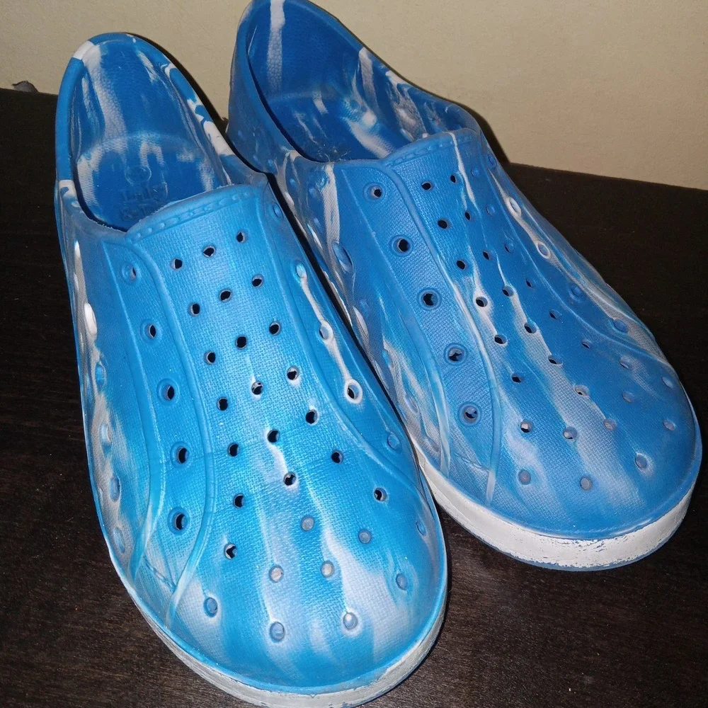 Lily & Dan Children's‎ Lightweight Slip On Shoes Blue & White Size 13/1